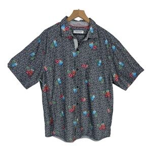 Tommy Bahama Sz XL Tiki Drink Shirt Gray The Coconut Point Modal Blend